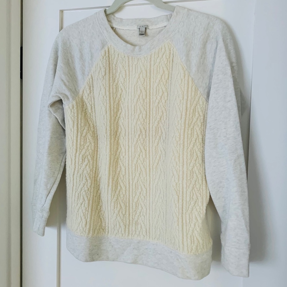 J.Crew Cabled Sweatshirt